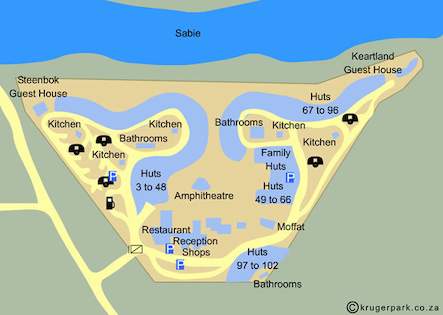 Layout Of Lower Sabie Rest Camp   Lower Sabie Layoutmap 443x315 